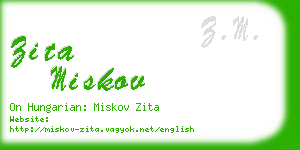 zita miskov business card